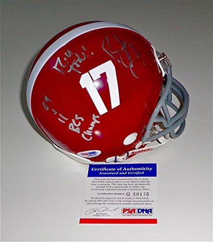 Brad Smelley assinou roll maré! 09+11 campeões Alabama 17 Mini capacete PSA Q56105 - Mini capacetes autografados da
