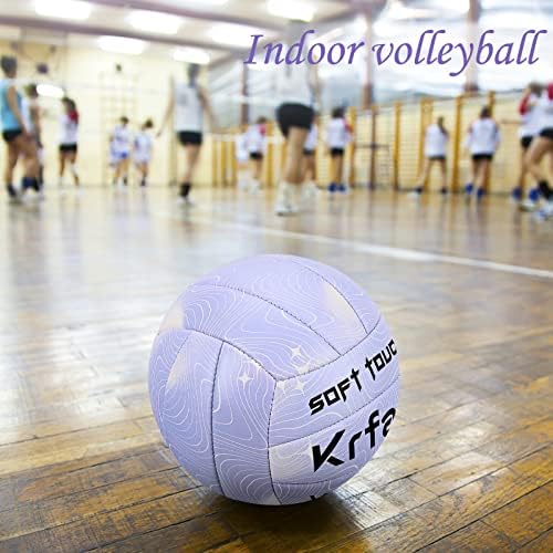 KRFAPT Volleyball Official Tamanho 5, vôlei macio para jogos de jogo de parque de praia ao ar livre em ambientes externos