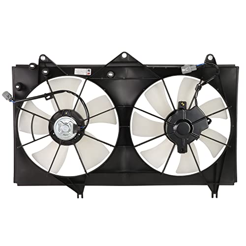 To3115147 Estilo de fábrica Conjunto de ventiladores de resfriamento de radiador duplo compatível com Toyota Solara 2.4L 2002-2008,