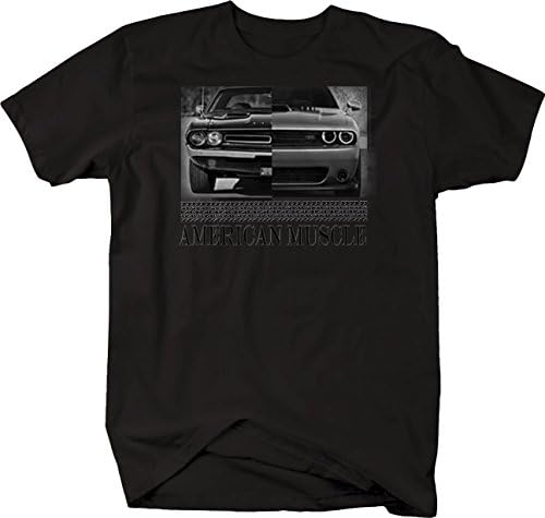 American Muscle Hotrod Challenger Modern Racing camiseta preta
