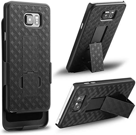 T-Mobile Samsung Galaxy Note 5 Case, caixa de combinação de casca dura Black Combo Prove de choque de transporte de coldre