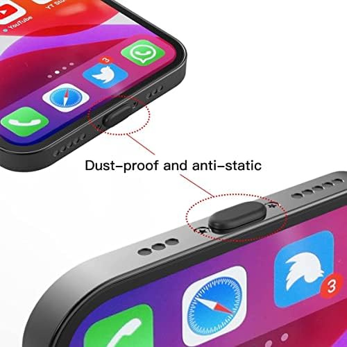 Para iPhone Metal Speaker Capa de poeira para iPhone Metal Dust Plug Silicone Dust Plugues, com ferramentas de limpeza