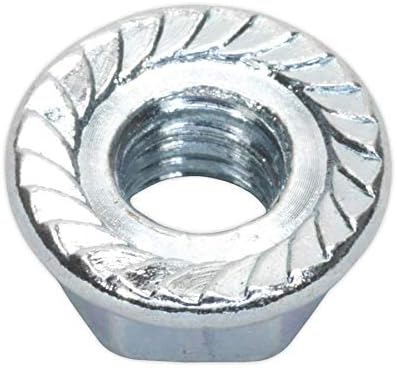 Seley FN8 Flange Nut serrilhou o pacote M8 Zinc 6923 de 100