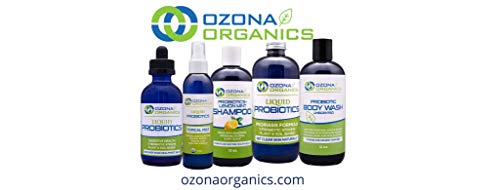 Ozona Organics - lavagem do corpo probiótico - sabão sem perfume - alívio natural da pele seca infundida com probióticos vivos