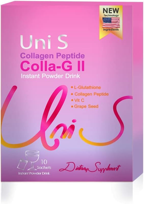 UNI S COLLA-G2 COLLAGEN ANTIGING Firm Smooth hidrata Reduza as rugas Radiant Skin 9500mg Express Shipping by DHL Set 10 PCs AMZ297 por TumtimShop [Get Free Beauty Gift]