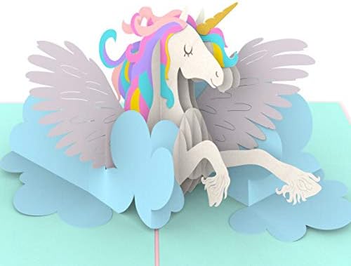 Liif Magical Unicorn 3D Greeting Pop Up Card para todas as ocasiões, cartão do dia dos namorados, cartão do dia das mães,