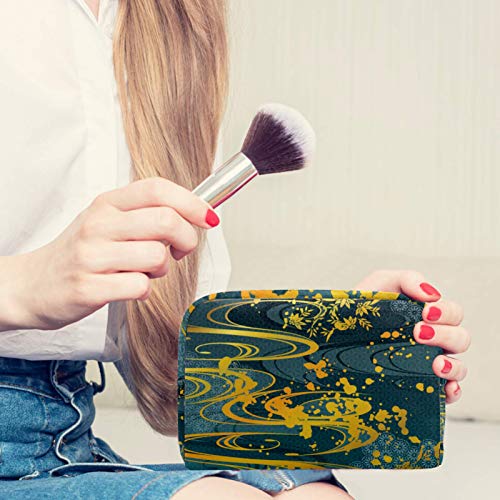 Bolsa de viagem cosmética de padrão japonês Bolsa de maquiagem reutilizável de grande capacidade para meninas adolescentes Mulheres