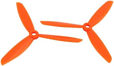 NOVO LON0167 Par 5 em destaque x 4,5 polegadas de eficácia confiável laranja laranja 3-vanos rc hélice de aeronave w anéis de