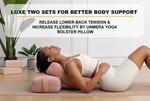 Pillow Yoga travesseiro luxuoso eco de camurça de ioga para ioga restauradora, meditação, travesseiro de ioga retangular com alça de transporte, tampa lavável