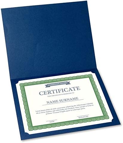 Documentos de certificação de pergaminho Green & White Executive - pacote de 100, compatíveis com impressoras a laser e jato de tinta,