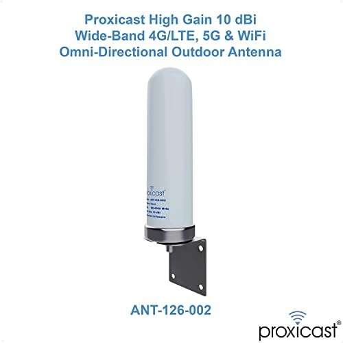 Proxicast 10 dBi 4g/5g/wifi omni antena + 10 ft de cabo coaxial de grau + pacote de fita livre