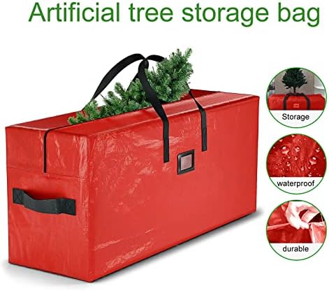 A bolsa de armazenamento de árvore de Natal pode armazenar armazenamento de árvore de Natal em casa de armazenamento durável Poeira e bolso com zíper com organizador de armazenamento de bolsa para armário para armário