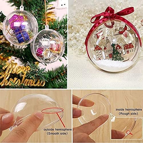 120 mm grande de Natal transparente de enfeites transparentes 5pcs bola de plástico diy para decorações de casamento de Natal decoração de festa