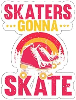 Teegarb Letter Blange adesivo Decalty Skaters Skates vão andar de patins antiquados patins entusiasta adesivos humorísticos para