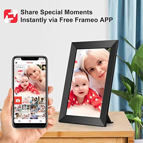 Wi-Fi Digital Frame Wi-Fi, Marvue Digital Photo Frame 10,1 polegada 1280x800 IPS Touch Screen HD Display, Rotado automático de 16 GB de armazenamento, fácil de compartilhar foto/vídeo