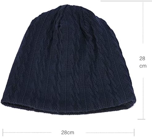 Chapéu de suéter de malha grosso quente e masculino, além de lã quente chapéu de lapidação masculina chapéus de fã de fãs de esportes