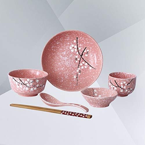 Conjunto de mesa de jantar 6pcs de estilo japonês conjunto de tabela de tabela de talheres domésticos Cretlers Creative Ceramic Dinnerware Conjunto de decoração japonesa