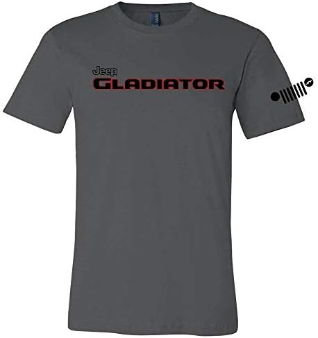 Jeep Gladiator T-shirt algodão ardósia vermelha/preta