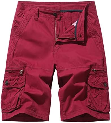 Shorts para homens cargo, shorts de verão macacão masculino casual capris straight multi bolso