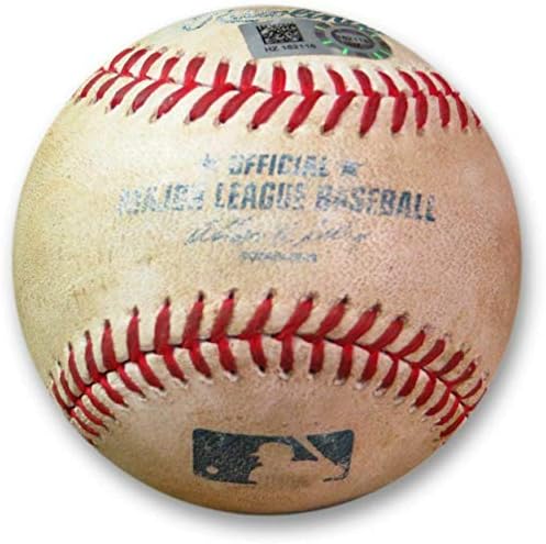 Aaron Harang Game usado Baseball 29/07/14 - Aperte o Single Off Beckett Braves HZ162118 - MLB Game Autografado Bases usadas