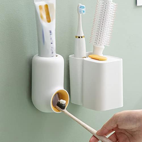 Veemon Childrens creme dental para pasta de dente dispensador de dente squeezer de parede suporte: montagem na parede banheiro