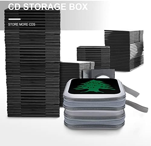 British Columbia Tree CD Case de plástico DVD Solutista portátil Bolsa de organizador de armazenamento portátil para