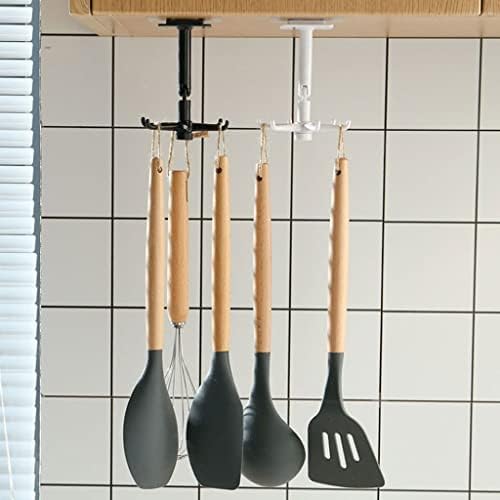 Doubao Kitchen Rotary gancho montado em utensílios de cozinha montada em utensílios de armazenamento Organizador de armários Organizador