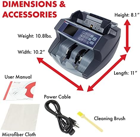 CASSIDA 6600 UV - Contador de dinheiro dos EUA Grade Business com UV/IR Detecção de falsificação - Máquina de contagem