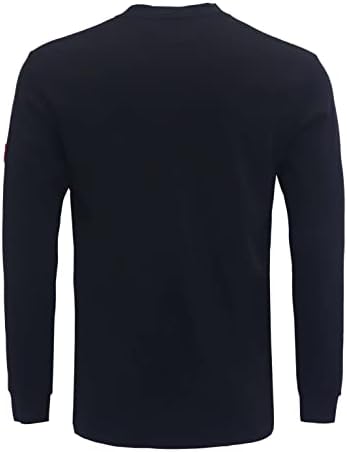 Ticomela fr Shirts for Men Chame Resistant Shirt NFPA2112/CAT2 7oz Returto de incêndio Henley Shirts Henley de manga