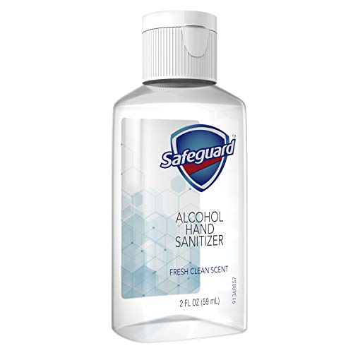 Safeguard Antibacteriano Sinitário da mão, perfume limpo fresco, contém álcool, 2 oz