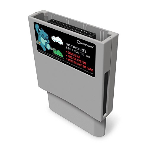 Adaptador Hyperkin Retron 5 3-em-1 para equipamento de jogo, sistema mestre e cartão mestre do sistema
