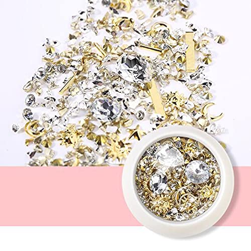 Mistura miçangas de arte cristais de unha glitter glitter 3d strassnestones maquiagem diamantes para olhos