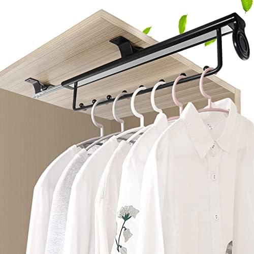 Prateleira de parede rack de calça deslizante, rack de armazenamento de armário, rack de armazenamento, instalação superior,