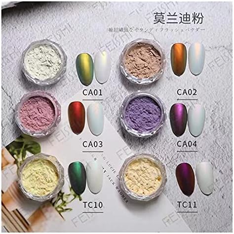 ZZT Cosmético Camaleão Pigmento Pigmento Pó para Eyeshadow Lipgolss Body Nail Art Art Craft Mud Craft
