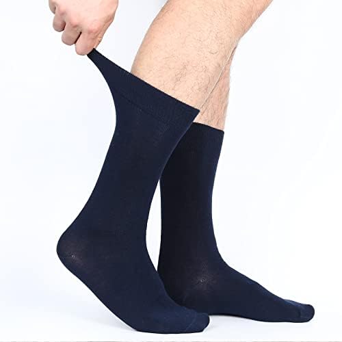 ATHLEMO MEN FROUBO DRESSO DE BAMBOO 4 PACK CREW REVENS CASUAL SOCK CASUAL HUMENTE Wicking Super Soft