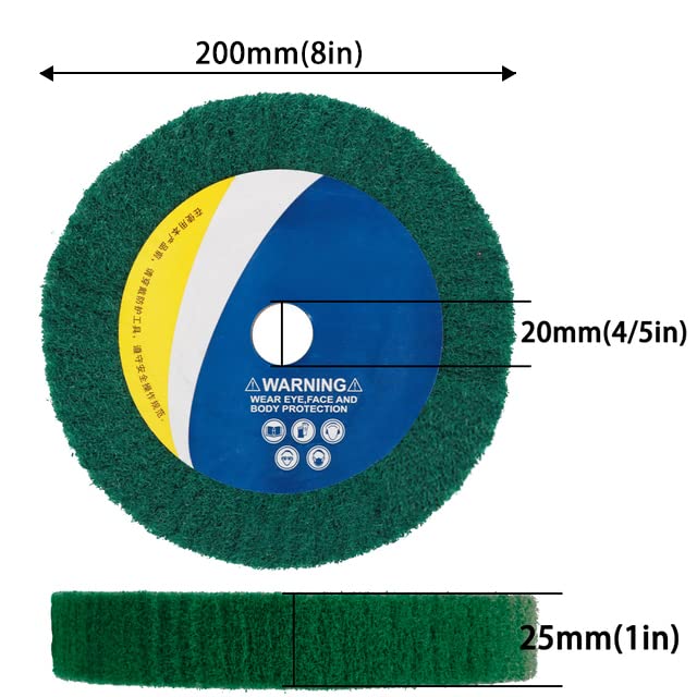 8 polegadas não tecidas abrasivas retirar a roda de nylon de fibra de fibra de fibra de vasculhamento para a ferramenta rotativa