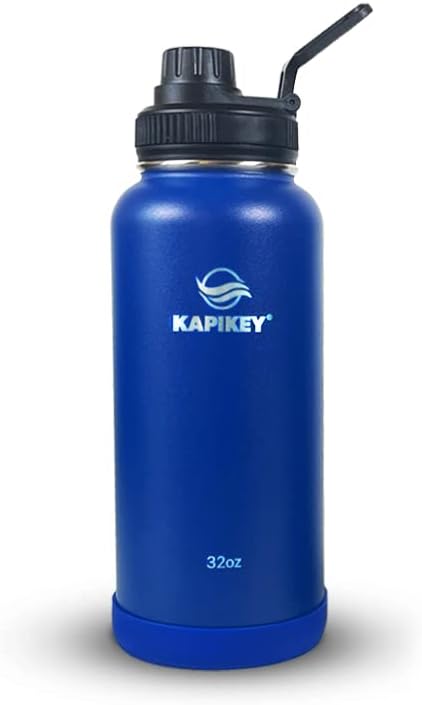 Kapikey Camping Isolle Sport Sport Stainless-Steel Bottle | Pêssego 32 oz