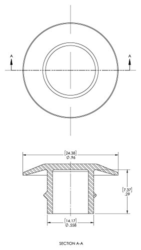 Capluga de plástico push-in plug. Pip-5/8, PE-LD, para ajustar o tamanho da linha SAE 5/8 para ajustar o tamanho do thread