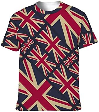 UK da Grã-Bretanha Flags Men's Hipster Hip-Hop Tees Fashion Streetwear Tops elegante camiseta casual impressão