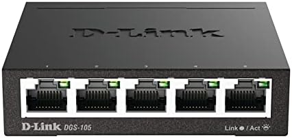 Switch Ethernet D-Link, 5 port gigabit plug não gerenciado de desktop e reprodução compacta
