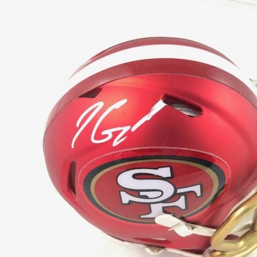 Jimmy Garoppolo assinou o mini capacete Blaze PSA/DNA São Francisco 49ers autografado - Mini capacetes autografados da NFL