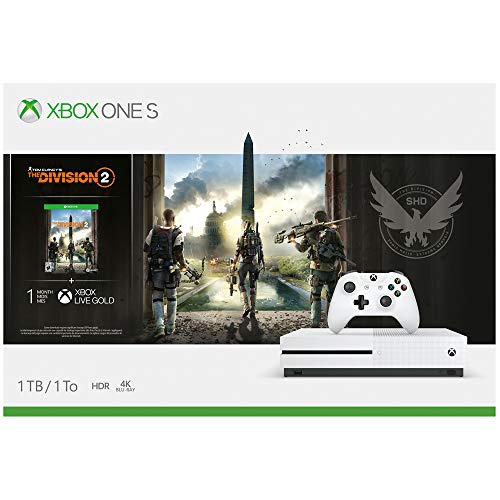 Microsoft Xbox One S Console 1 TB com o controlador de interrupção quântica da Divisão 2 + Xbox One de Tom Clancy
