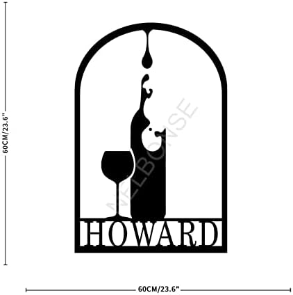 Signo personalizado de metal de vinho - Nome personalizado - sinal de barra doméstico - decoração de cozinha - Nome do vinho