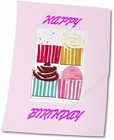 3drose florene férias gráfico - aniversário de cupcake - toalhas