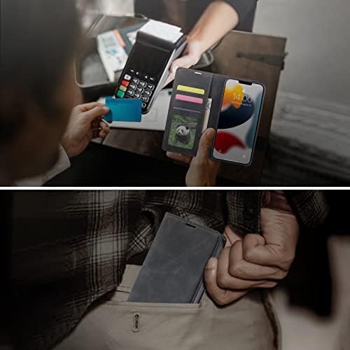 Eyzutak Premium PU Flip Folio Folio Case para Samsung Galaxy A54 5G, Caixa de proteção magnética Caixa de proteção
