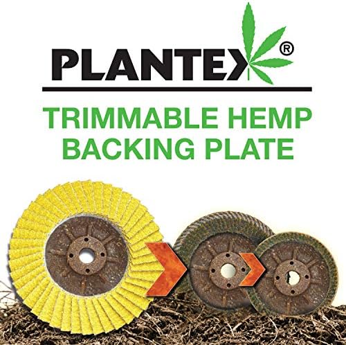CS Unitec | Plantex Sunfire Ceramic Timmable Flap disco | Híbrido 40/60 Grit | 5 DIA, 5/8-11 Hub | Tipo 29 | Feito na Alemanha | 10 pacote