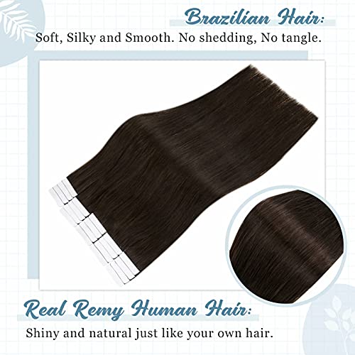 Salve mais Buy Together: Dois pacote de colo marrom mais escuro 1 fita em extensões de cabelo Human Hair 12 polegadas