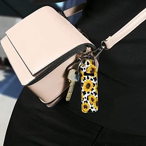 Jeiento Dachshund Chapstick Keychain Holder Portable Sleeve Bolsa Lip Balm Balm Helder Clip no Chapstick Chapstick Pocket
