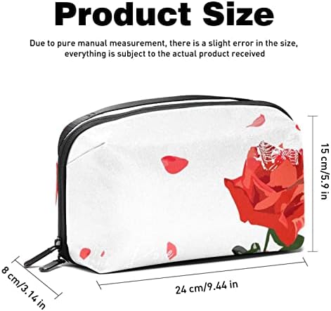Bolsa de maquiagem de rosas para bolsa de organizador de viagem portátil para bolsa para saco de beleza para mulheres para mulheres