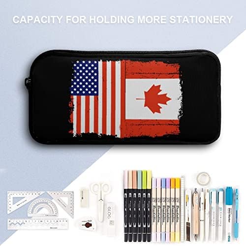 Conjuntos de mochilas da America Canada Flag School para estudante de estampamento fofo conjunto de livros estampado com lancheira isolada e caixa de lápis